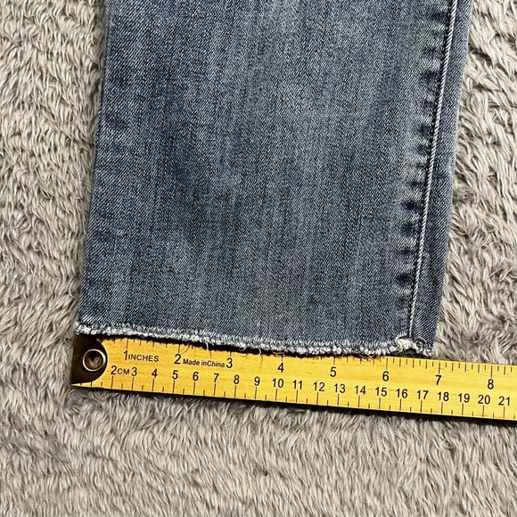 Judy Blue Skinny Fit Capri Jeans Raw Hem Distressed Women's 13/31 32x20 - Picture 7 of 16